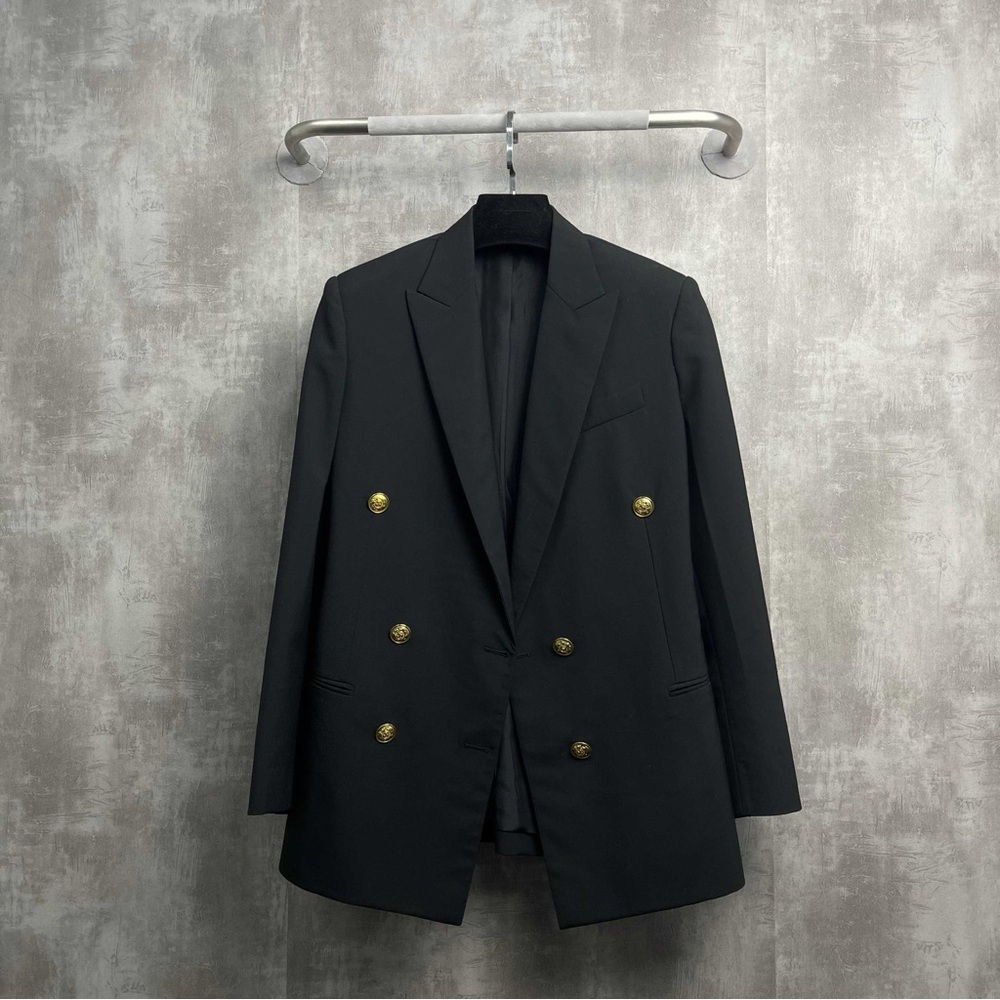 Authentic Celine Black Blazer with Gold Buttons